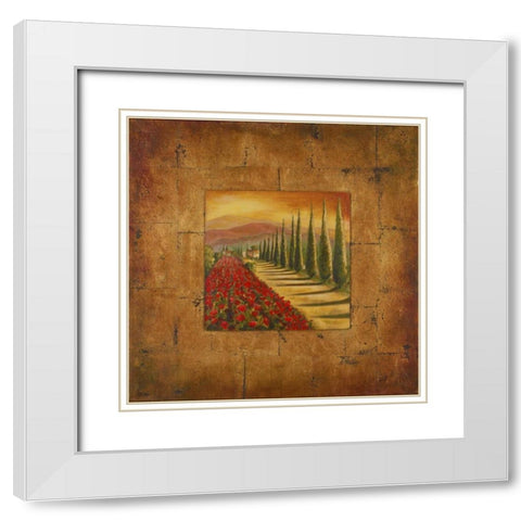 Bella Toscana I White Modern Wood Framed Art Print with Double Matting by Pinto, Patricia