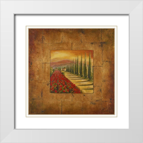Bella Toscana I White Modern Wood Framed Art Print with Double Matting by Pinto, Patricia