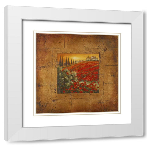 Bella Toscana II White Modern Wood Framed Art Print with Double Matting by Pinto, Patricia