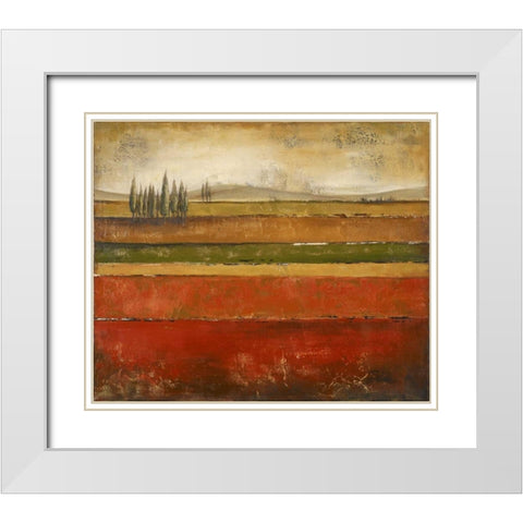 Tuscany II White Modern Wood Framed Art Print with Double Matting by Pinto, Patricia