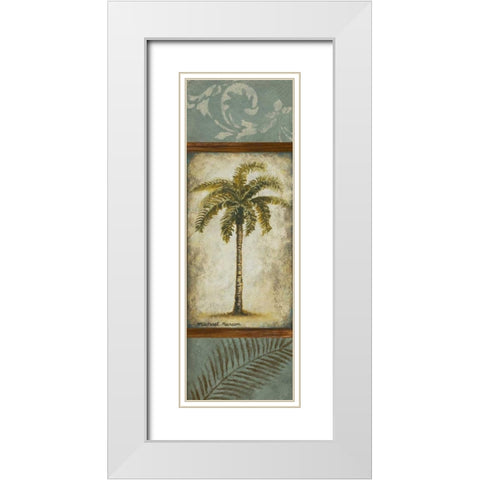 Blue Anguilla White Modern Wood Framed Art Print with Double Matting by Marcon, Michael