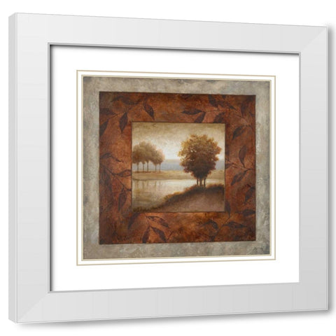 The Edge of April White Modern Wood Framed Art Print with Double Matting by Marcon, Michael