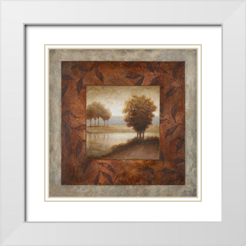 The Edge of April White Modern Wood Framed Art Print with Double Matting by Marcon, Michael