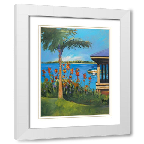 The Lake White Modern Wood Framed Art Print with Double Matting by Slivka, Jane