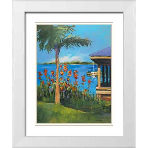 The Lake White Modern Wood Framed Art Print with Double Matting by Slivka, Jane