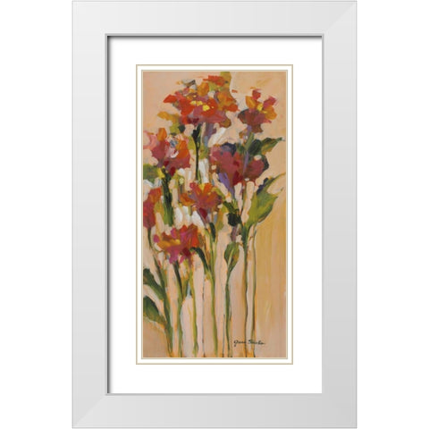 Wild Flowers I White Modern Wood Framed Art Print with Double Matting by Slivka, Jane