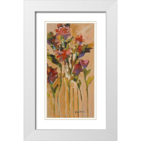 Wild Flowers II White Modern Wood Framed Art Print with Double Matting by Slivka, Jane