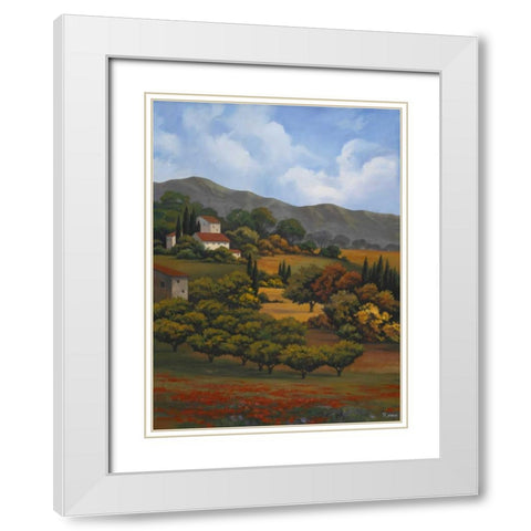 Italian Countryside I White Modern Wood Framed Art Print with Double Matting by Rhyan, Vivien
