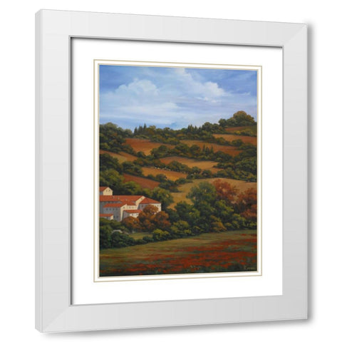 Italian Countryside II White Modern Wood Framed Art Print with Double Matting by Rhyan, Vivien
