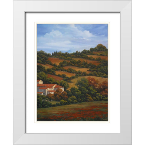 Italian Countryside II White Modern Wood Framed Art Print with Double Matting by Rhyan, Vivien
