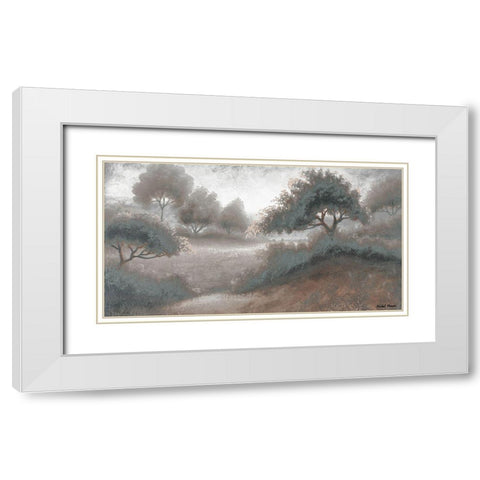 Muted Landscape White Modern Wood Framed Art Print with Double Matting by Marcon, Michael