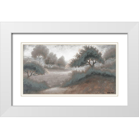 Muted Landscape White Modern Wood Framed Art Print with Double Matting by Marcon, Michael