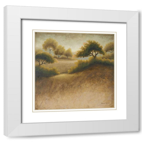 Iowa Dream White Modern Wood Framed Art Print with Double Matting by Marcon, Michael