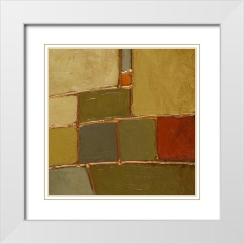 Terra Verde II White Modern Wood Framed Art Print with Double Matting by Loreth, Lanie