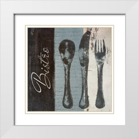 Bistro White Modern Wood Framed Art Print with Double Matting by Loreth, Lanie