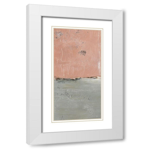 The Blushing Edge Panel I White Modern Wood Framed Art Print with Double Matting by Loreth, Lanie