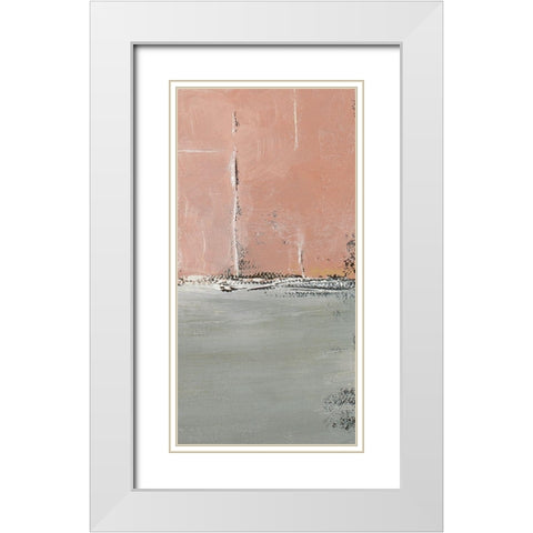 The Blushing Edge Panel II White Modern Wood Framed Art Print with Double Matting by Loreth, Lanie