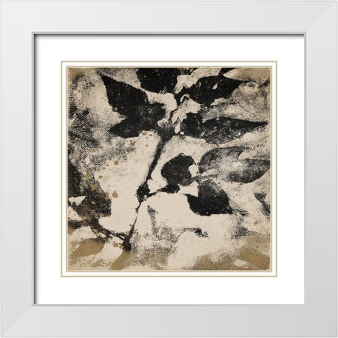 Water Garden in Neutral Square I White Modern Wood Framed Art Print with Double Matting by Loreth, Lanie