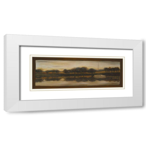 Sepia Landscape I White Modern Wood Framed Art Print with Double Matting by Arenas, Nelly