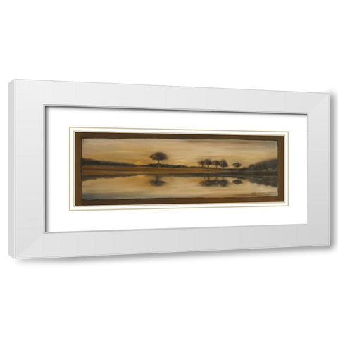 Sepia Landscape II White Modern Wood Framed Art Print with Double Matting by Arenas, Nelly