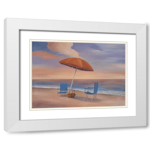 Day By The Shore White Modern Wood Framed Art Print with Double Matting by Rhyan, Vivien