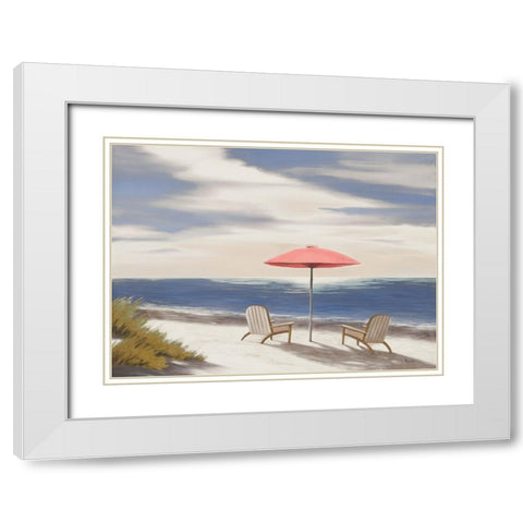 Noon By The Shore II White Modern Wood Framed Art Print with Double Matting by Rhyan, Vivien