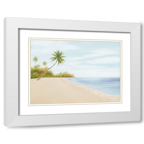 New Tropical Beach II White Modern Wood Framed Art Print with Double Matting by Rhyan, Vivien