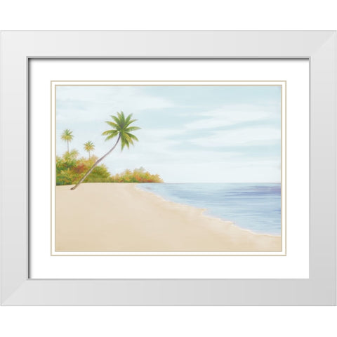 New Tropical Beach II White Modern Wood Framed Art Print with Double Matting by Rhyan, Vivien