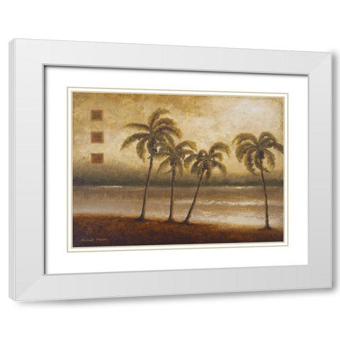 Tropical Escape I White Modern Wood Framed Art Print with Double Matting by Marcon, Michael