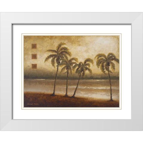 Tropical Escape I White Modern Wood Framed Art Print with Double Matting by Marcon, Michael