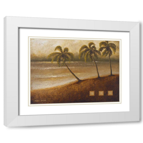 Tropical Escape II White Modern Wood Framed Art Print with Double Matting by Marcon, Michael