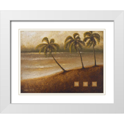 Tropical Escape II White Modern Wood Framed Art Print with Double Matting by Marcon, Michael
