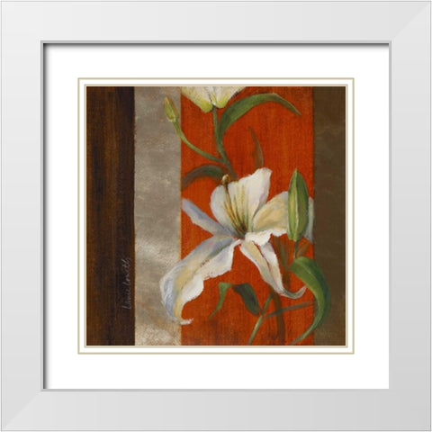Lily in Bloom II White Modern Wood Framed Art Print with Double Matting by Loreth, Lanie