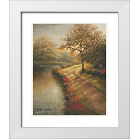 Morning Light I White Modern Wood Framed Art Print with Double Matting by Marcon, Michael