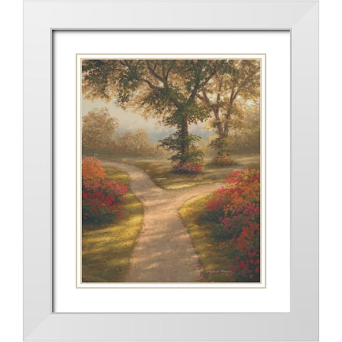 Morning Light II White Modern Wood Framed Art Print with Double Matting by Marcon, Michael