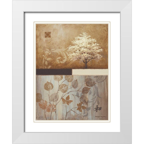 From East to West White Modern Wood Framed Art Print with Double Matting by Marcon, Michael