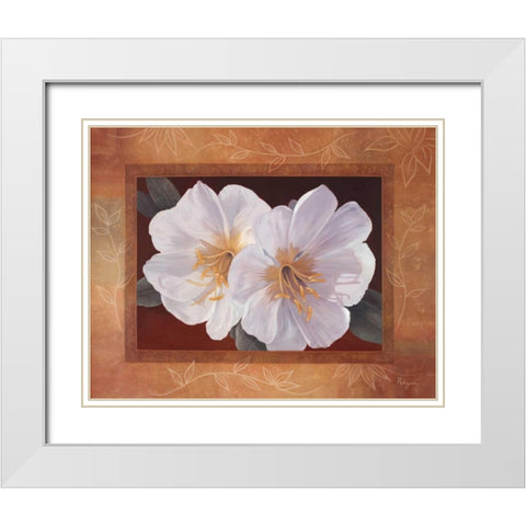 Morning Bloom White Modern Wood Framed Art Print with Double Matting by Rhyan, Vivien