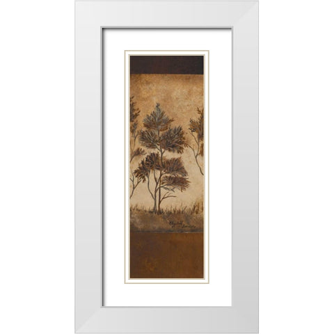 Autumn Impressions I White Modern Wood Framed Art Print with Double Matting by Londono, Elizabeth