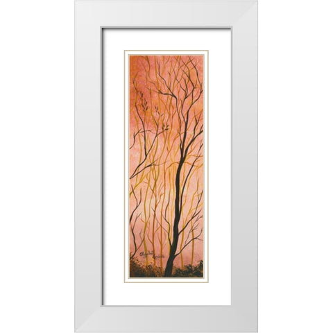 Wildwood IV White Modern Wood Framed Art Print with Double Matting by Londono, Elizabeth