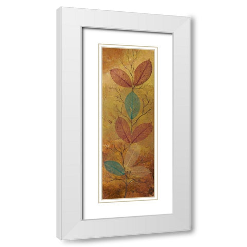 Autumn Leaves I White Modern Wood Framed Art Print with Double Matting by Londono, Elizabeth