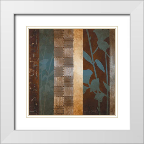Urban Garden VI in Teal White Modern Wood Framed Art Print with Double Matting by Loreth, Lanie