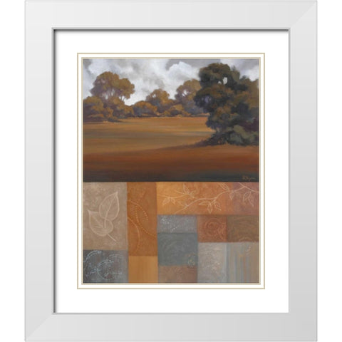Autumn I White Modern Wood Framed Art Print with Double Matting by Rhyan, Vivien