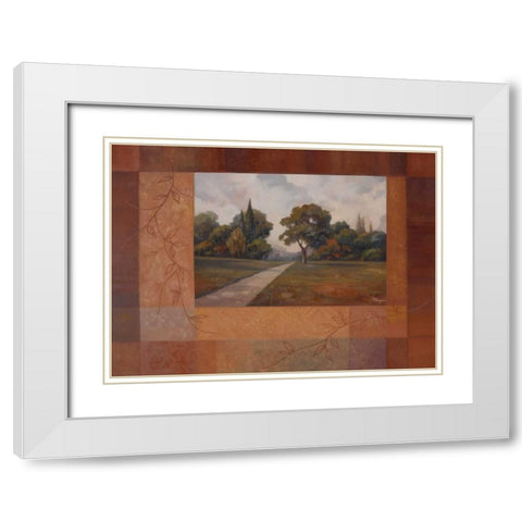 Changing Seasons I White Modern Wood Framed Art Print with Double Matting by Rhyan, Vivien