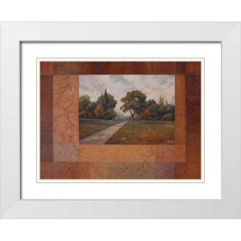 Changing Seasons I White Modern Wood Framed Art Print with Double Matting by Rhyan, Vivien