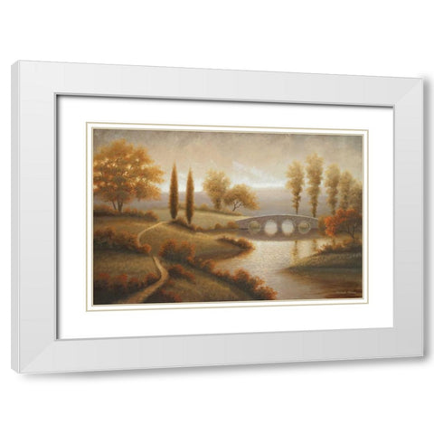 Wishing for July White Modern Wood Framed Art Print with Double Matting by Marcon, Michael