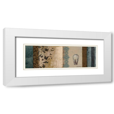 Fantasy Floral I White Modern Wood Framed Art Print with Double Matting by Marcon, Michael