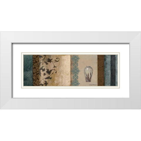 Fantasy Floral I White Modern Wood Framed Art Print with Double Matting by Marcon, Michael