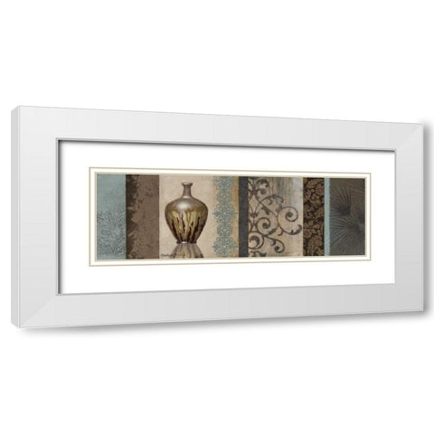Fantasy Floral II White Modern Wood Framed Art Print with Double Matting by Marcon, Michael