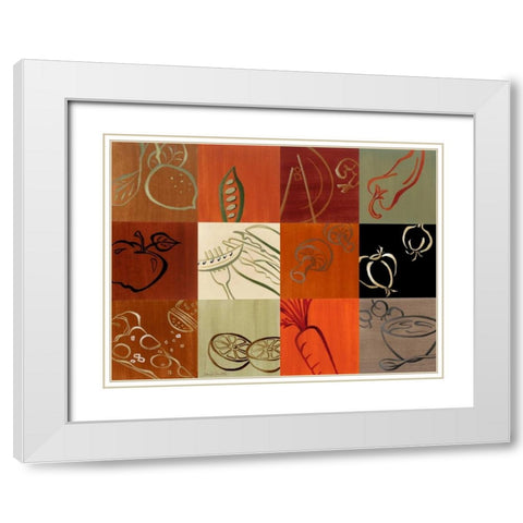 Smorgasbord White Modern Wood Framed Art Print with Double Matting by Loreth, Lanie
