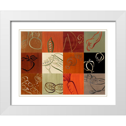 Smorgasbord White Modern Wood Framed Art Print with Double Matting by Loreth, Lanie